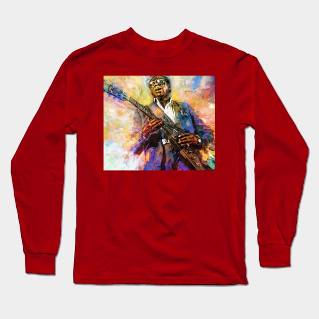 albert king Long Sleeve T-Shirt by IconsPopArt